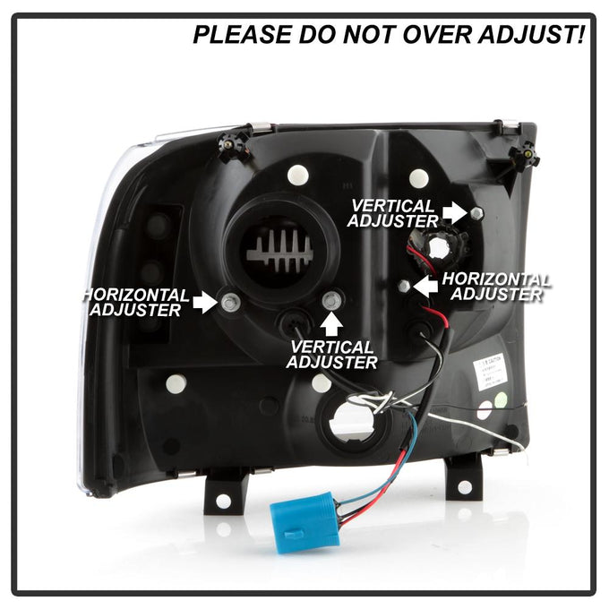 Black High Power LED Module ( Low Beam ) Equipped Headlights <br>99-04 Ford F-250 Super Duty 00-04 Ford Excursion