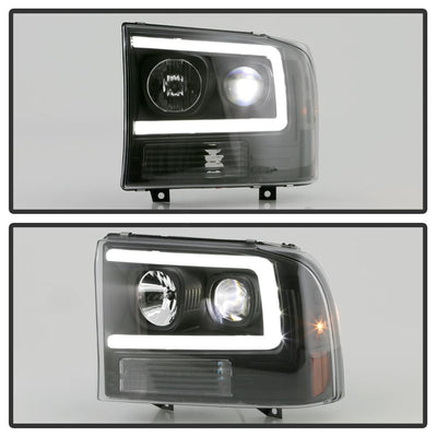 Black High Power LED Module ( Low Beam ) Equipped Headlights <br>99-04 Ford F-250 Super Duty 00-04 Ford Excursion