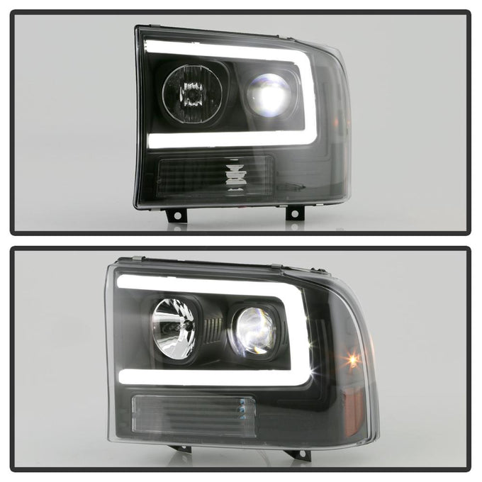 Black High Power LED Module ( Low Beam ) Equipped Headlights <br>99-04 Ford F-250 Super Duty 00-04 Ford Excursion