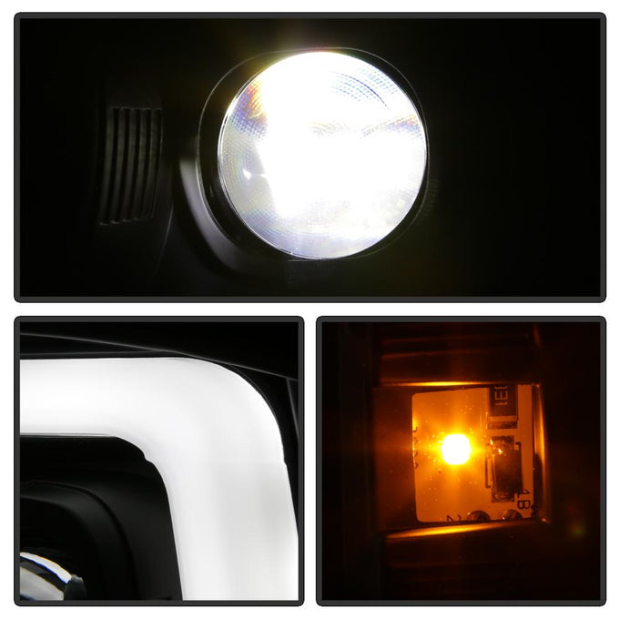 Black High Power LED Module ( Low Beam ) Equipped Headlights <br>99-04 Ford F-250 Super Duty 00-04 Ford Excursion