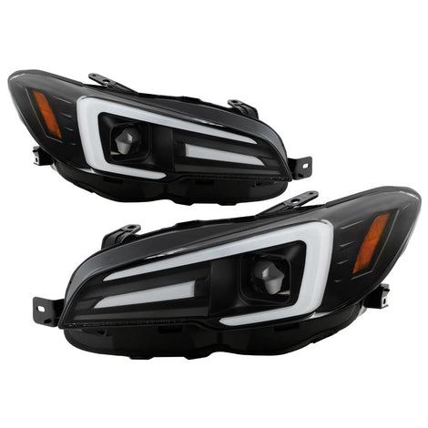 DRL Black Projector Headlights <br>15-20 Subaru WRX