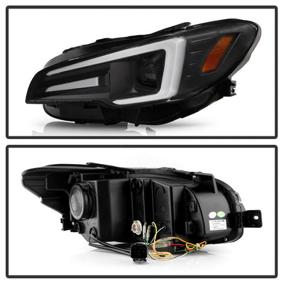 DRL Black Projector Headlights <br>15-20 Subaru WRX