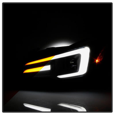 DRL Black Projector Headlights <br>15-20 Subaru WRX