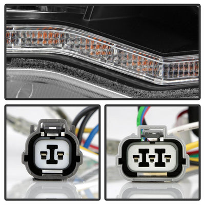 Sequential LED Turn Signal Black Projector Headlights <br>08-17 Mitsubishi Lancer