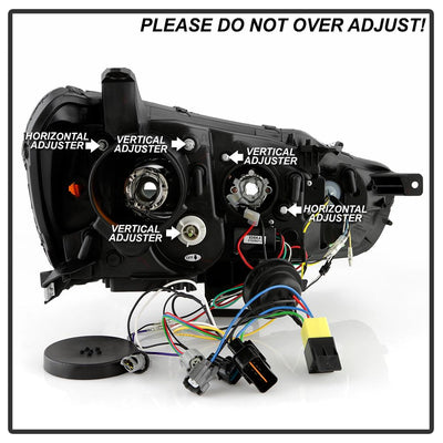 Sequential LED Turn Signal Black Projector Headlights <br>08-17 Mitsubishi Lancer