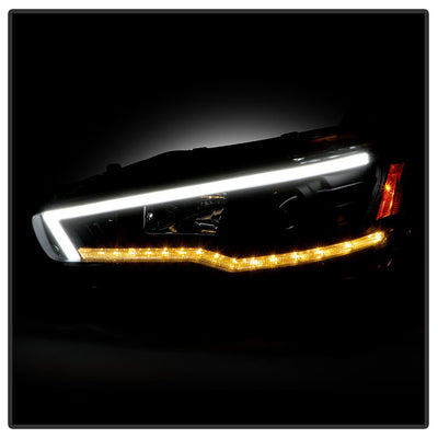 Sequential LED Turn Signal Black Projector Headlights <br>08-17 Mitsubishi Lancer