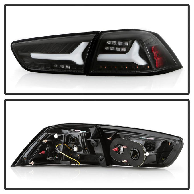 Version 2 Black LED Tail Lights <br>08-14 Mitsubishi Lancer