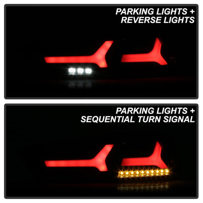 Version 2 Black LED Tail Lights <br>08-14 Mitsubishi Lancer