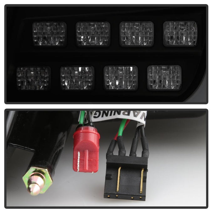 Version 2 Black Smoke LED Tail Lights <br>08-14 Mitsubishi Lancer