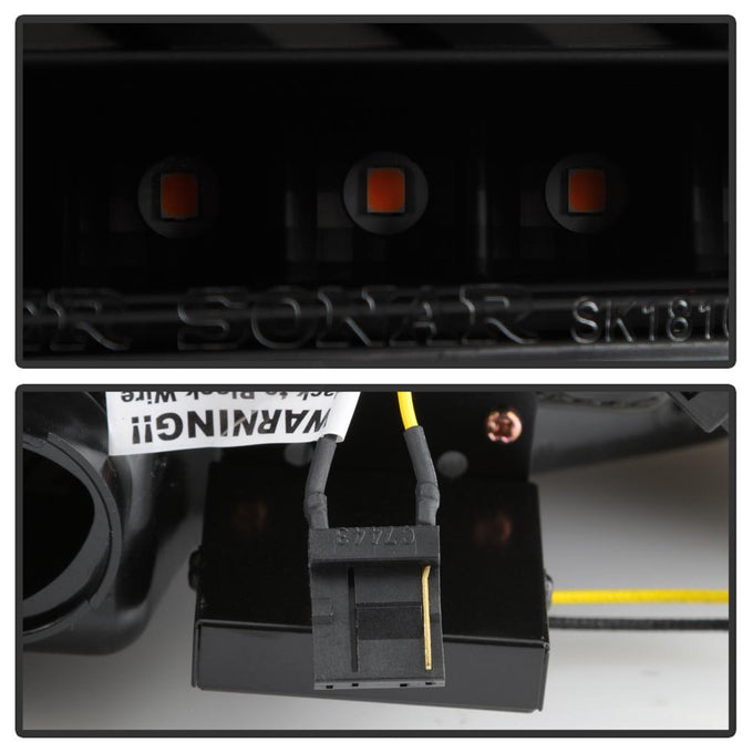 Version 2 Black Smoke LED Tail Lights <br>08-14 Mitsubishi Lancer