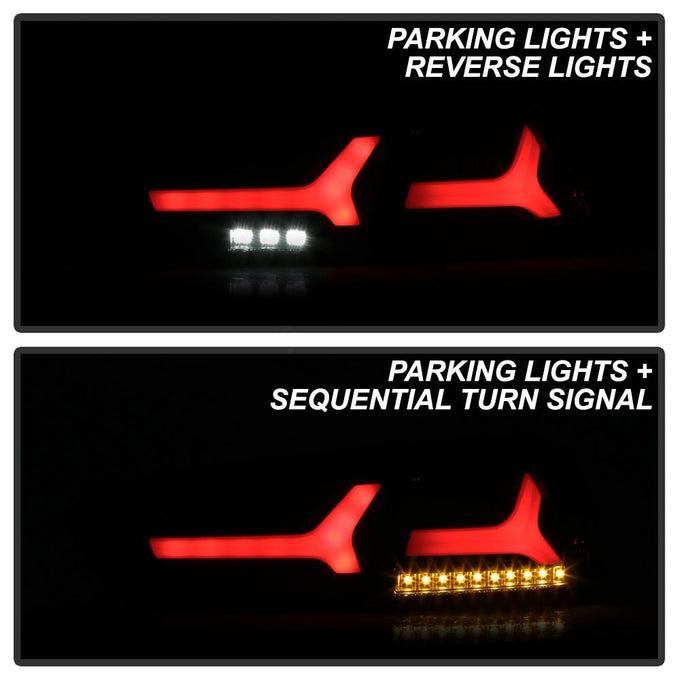 Version 2 Black Smoke LED Tail Lights <br>08-14 Mitsubishi Lancer