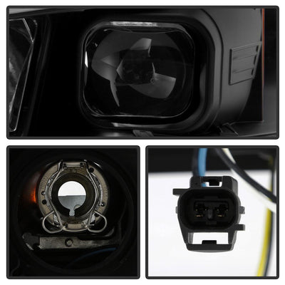 Sequential LED Turn Signal Black Projector Headlights <br>14-20 Toyota 4Runner