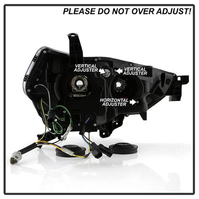 Sequential LED Turn Signal Black Projector Headlights <br>14-20 Toyota 4Runner