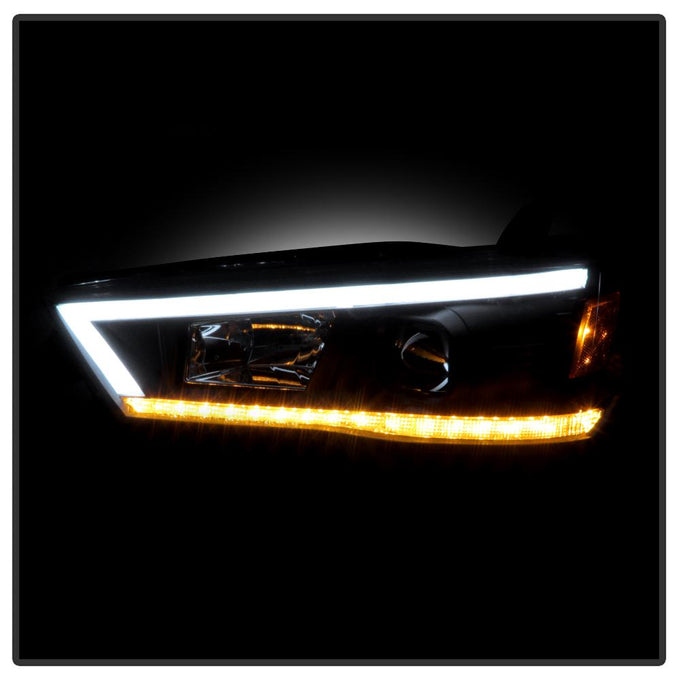 Sequential LED Turn Signal Black Projector Headlights <br>14-20 Toyota 4Runner