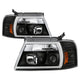 Black High Power LED Module ( Low Beam ) Equipped Headlights <br>04-08 Ford F-150