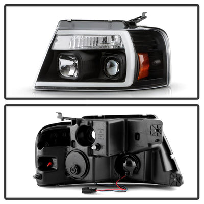 Black High Power LED Module ( Low Beam ) Equipped Headlights <br>04-08 Ford F-150