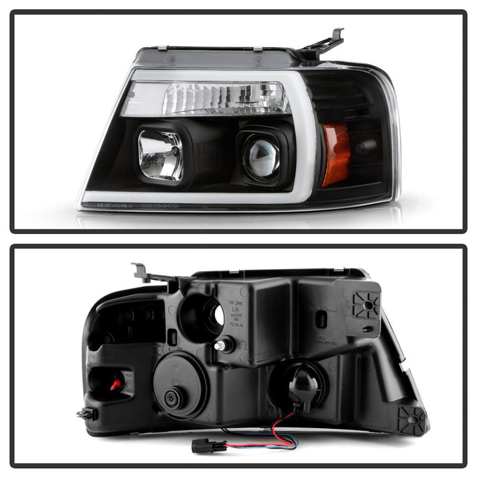 Black High Power LED Module ( Low Beam ) Equipped Headlights <br>04-08 Ford F-150