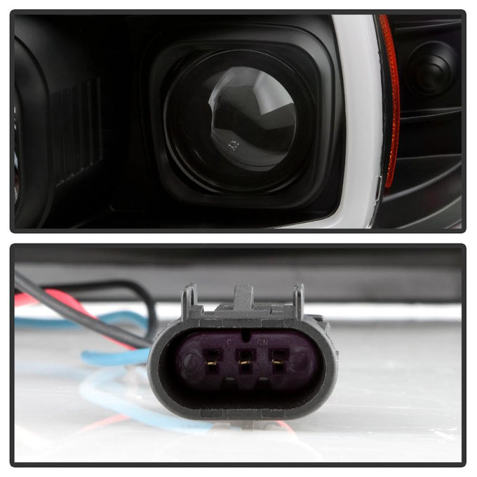 Black High Power LED Module ( Low Beam ) Equipped Headlights <br>04-08 Ford F-150