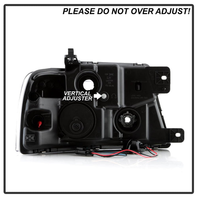 Black High Power LED Module ( Low Beam ) Equipped Headlights <br>04-08 Ford F-150