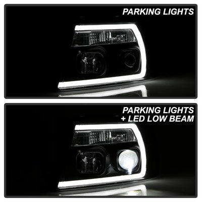 Black High Power LED Module ( Low Beam ) Equipped Headlights <br>04-08 Ford F-150