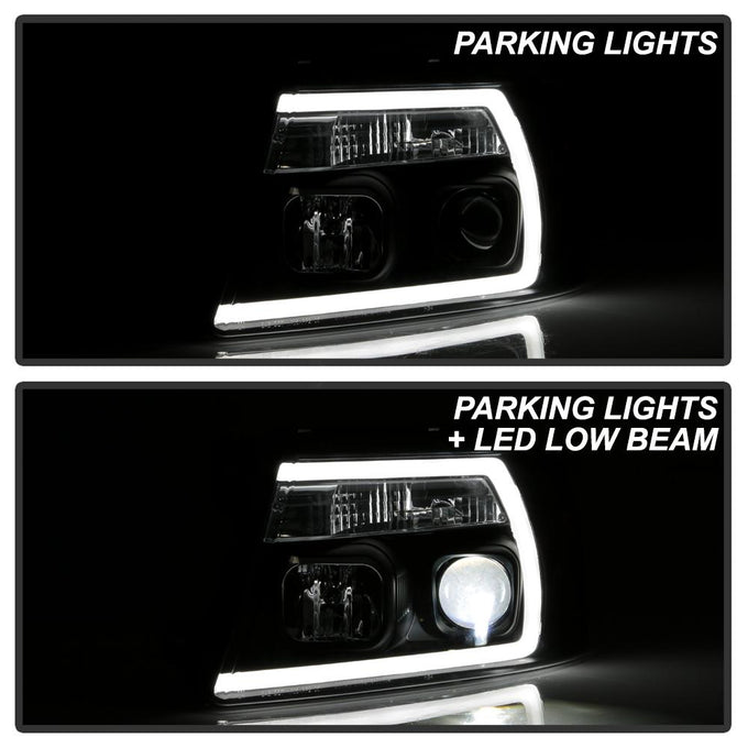 Black High Power LED Module ( Low Beam ) Equipped Headlights <br>04-08 Ford F-150