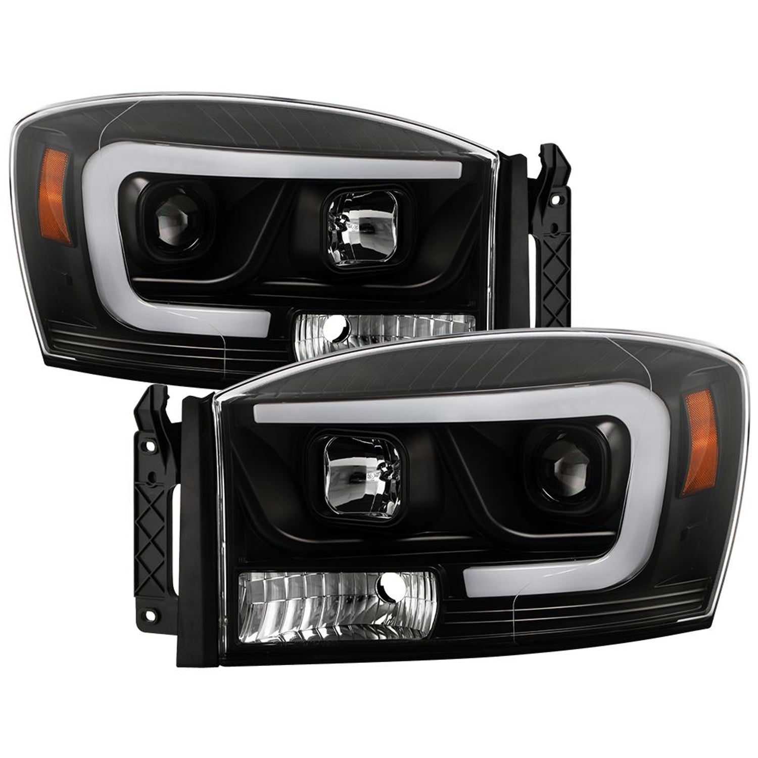 Black High Power LED Module ( Low Beam ) Equipped Headlights <br>06-08 Dodge Ram 1500 06-09 Dodge Ram 2500 Ram 3500