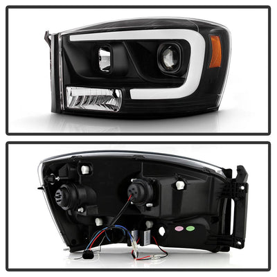 Black High Power LED Module ( Low Beam ) Equipped Headlights <br>06-08 Dodge Ram 1500 06-09 Dodge Ram 2500 Ram 3500