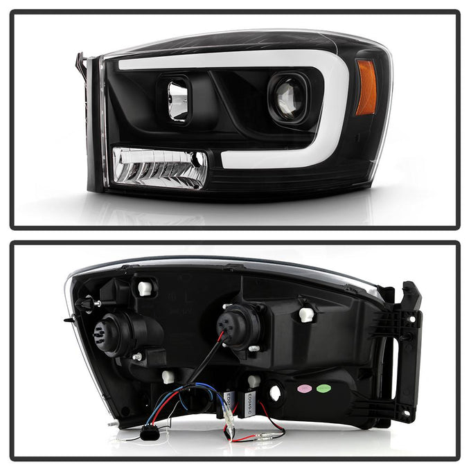 Black High Power LED Module ( Low Beam ) Equipped Headlights <br>06-08 Dodge Ram 1500 06-09 Dodge Ram 2500 Ram 3500