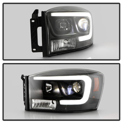 Black High Power LED Module ( Low Beam ) Equipped Headlights <br>06-08 Dodge Ram 1500 06-09 Dodge Ram 2500 Ram 3500