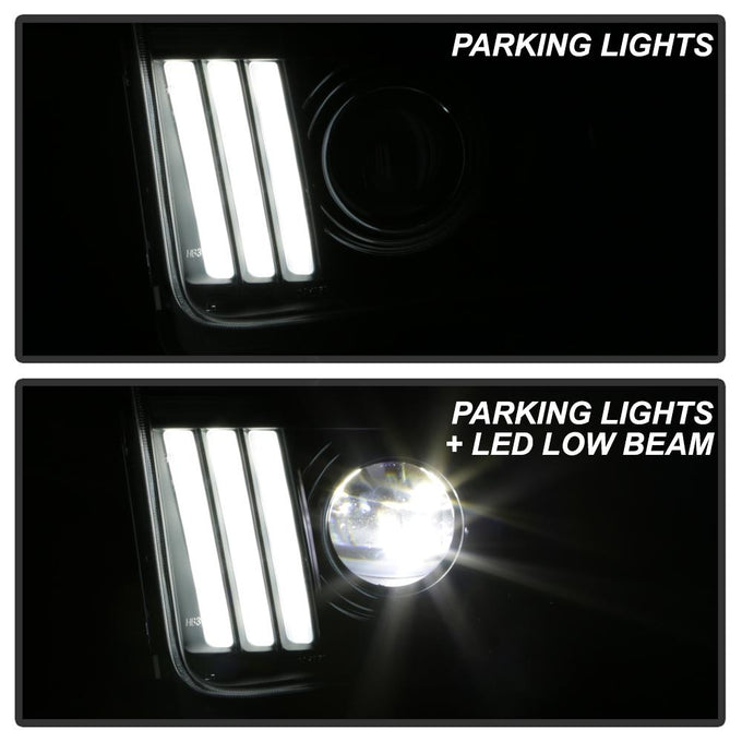 Version 2 Black High Power LED Module ( Low Beam ) Equipped Headlights <br>05-08 Ford Mustang