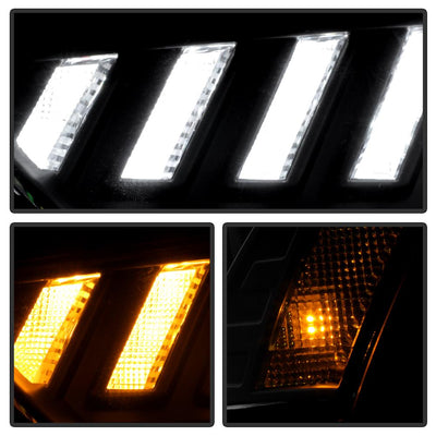 Switch Back Sequential LED Turn Signal Black Projector Headlights <br>13-16 Audi A4 A4 Quattro S4 A4 allroad