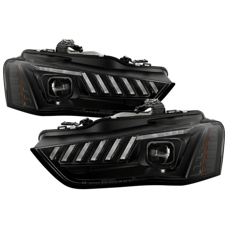Black High Power LED Module ( Low Beam ) Equipped Headlights <br>13-16 Audi A4 A4 Quattro S4 A4 allroad