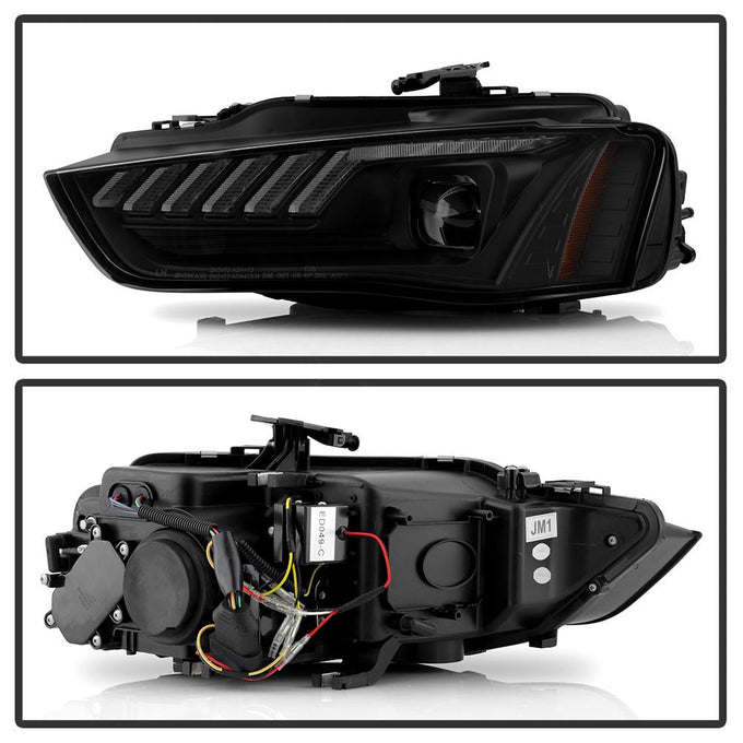 Black High Power LED Module ( Low Beam ) Equipped Headlights <br>13-16 Audi A4 A4 Quattro S4 A4 allroad