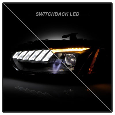 Black High Power LED Module ( Low Beam ) Equipped Headlights <br>13-16 Audi A4 A4 Quattro S4 A4 allroad