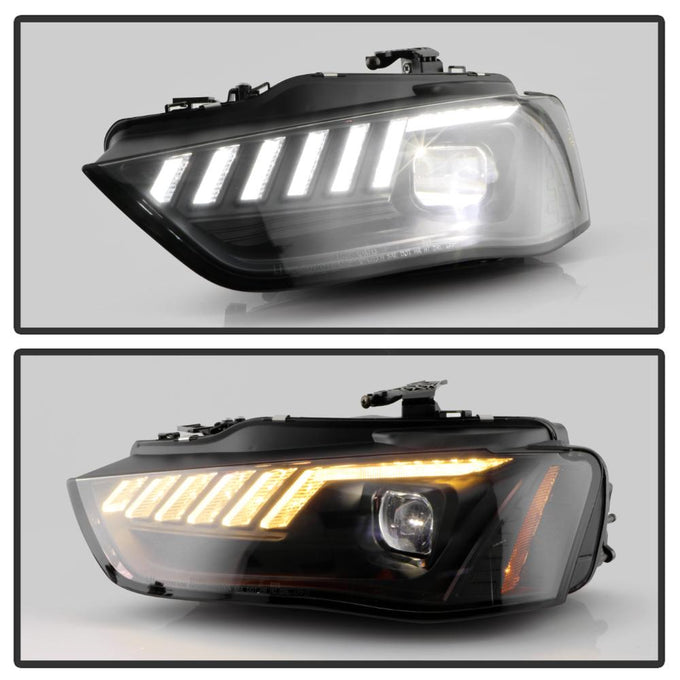 Black High Power LED Module ( Low Beam ) Equipped Headlights <br>13-16 Audi A4 A4 Quattro S4 A4 allroad