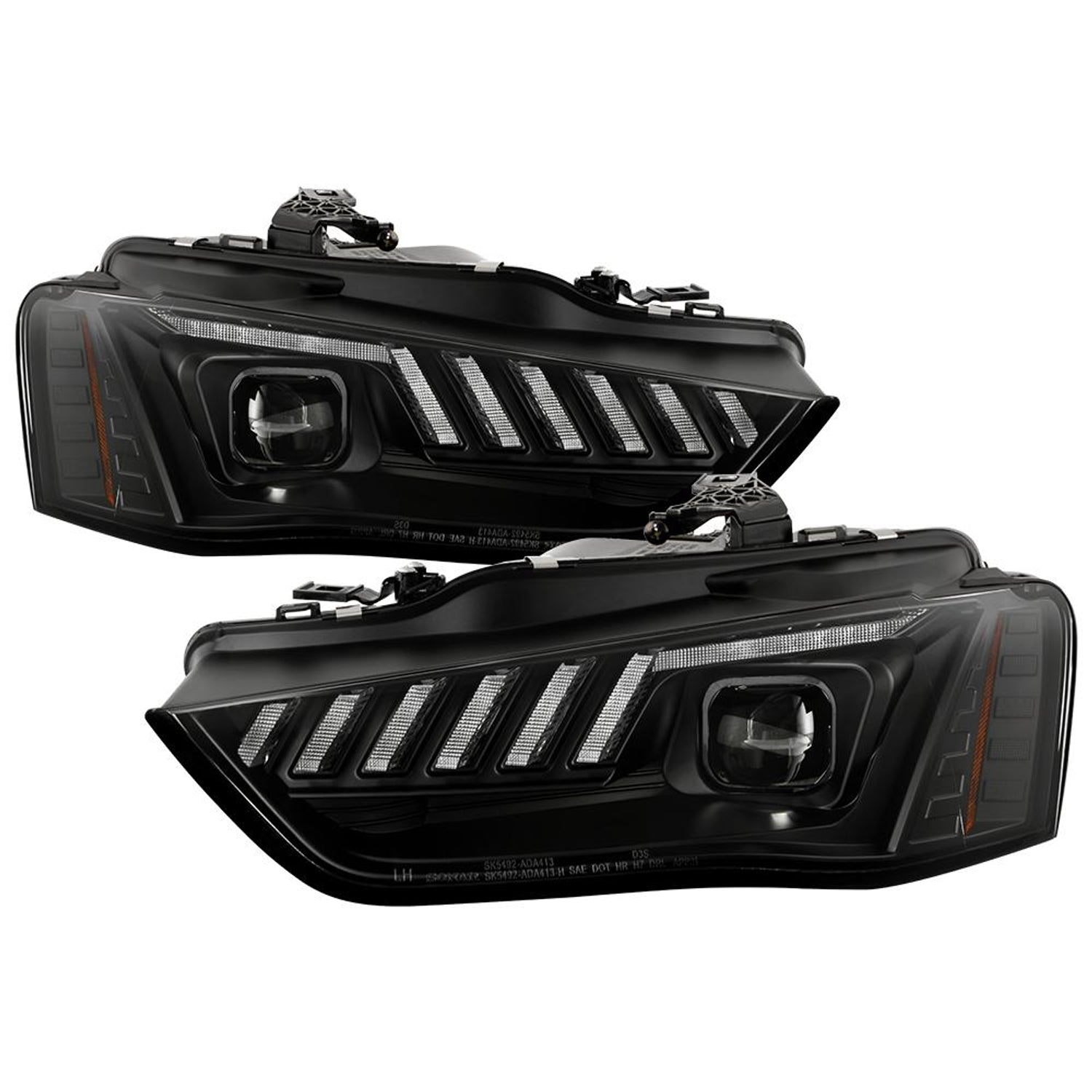 Black High Power LED Module ( Low Beam ) Equipped Headlights <br>13-16 Audi A4 A4 Quattro S4 A4 allroad