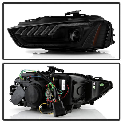 Black High Power LED Module ( Low Beam ) Equipped Headlights <br>13-16 Audi A4 A4 Quattro S4 A4 allroad