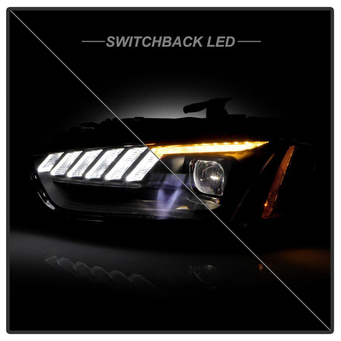 Black High Power LED Module ( Low Beam ) Equipped Headlights <br>13-16 Audi A4 A4 Quattro S4 A4 allroad