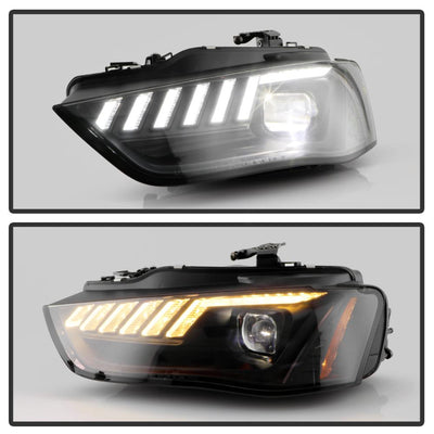 Black High Power LED Module ( Low Beam ) Equipped Headlights <br>13-16 Audi A4 A4 Quattro S4 A4 allroad