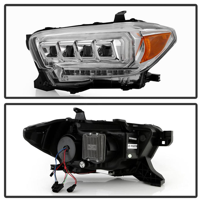 Beam High Power LED Module Equipped Headlights Chrome Multi <br>16-22 Toyota Tacoma