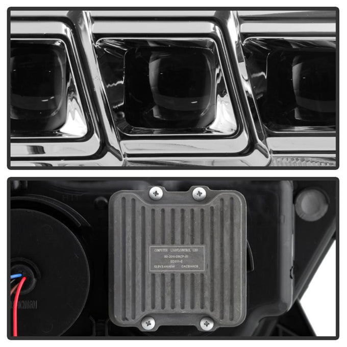 Beam High Power LED Module Equipped Headlights Chrome Multi <br>16-22 Toyota Tacoma