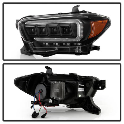 Beam High Power LED Module Equipped Headlights Black Multi <br>16-22 Toyota Tacoma