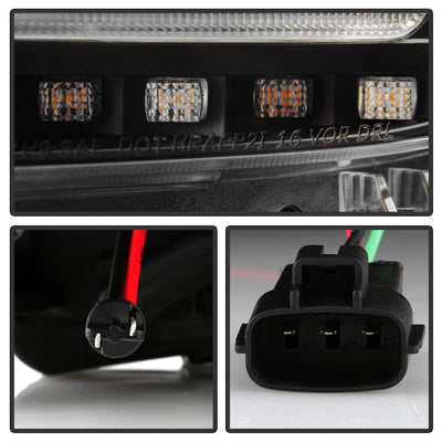 Beam High Power LED Module Equipped Headlights Black Multi <br>16-22 Toyota Tacoma