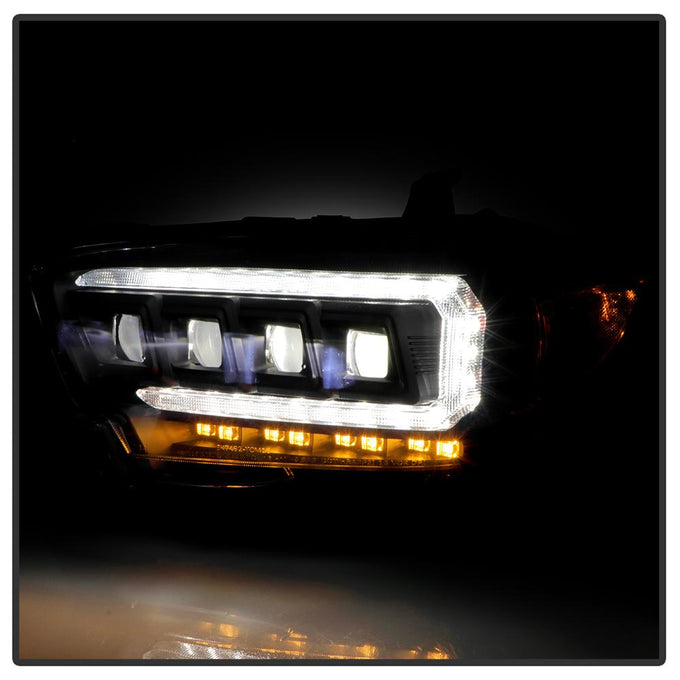 Beam High Power LED Module Equipped Headlights Black Multi <br>16-22 Toyota Tacoma