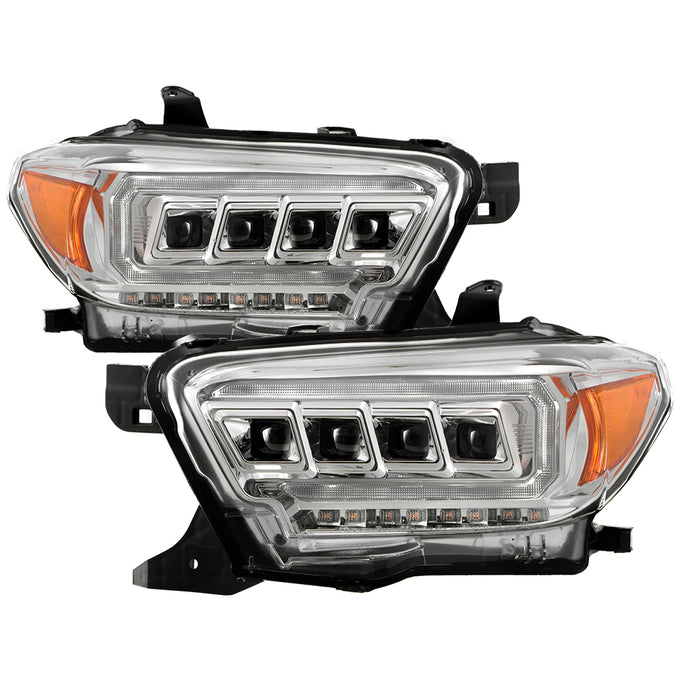 Beam High Power LED Module Equipped Headlights Chrome Multi <br>16-22 Toyota Tacoma