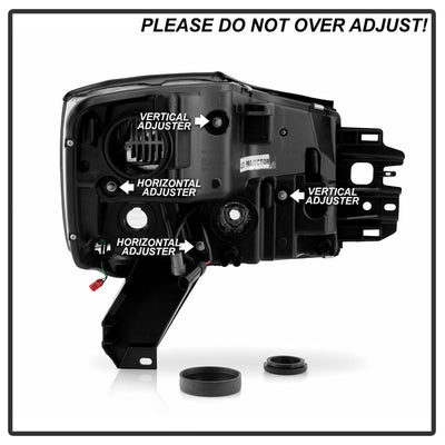 Black High Power LED Module ( Low Beam ) Equipped Headlights <br>05-07 Nissan Armada 04-15 TITAN 2004 Pathfinder Armada