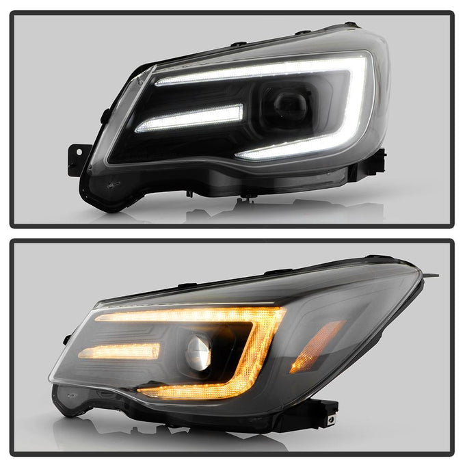 Sequential LED Turn Signal Black Headlights <br>14-18 Subaru Forester