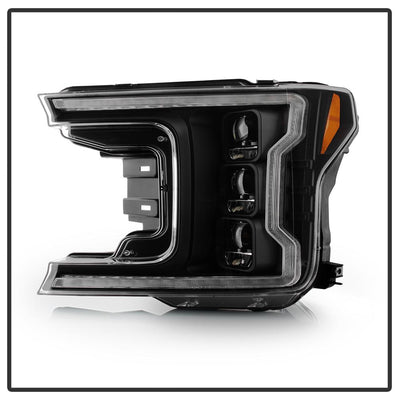 Black High Power LED Module (High Beam And Low Beam) Equipped Headlights <br>18-20 Ford F-150