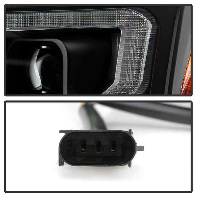 Black High Power LED Module (High Beam And Low Beam) Equipped Headlights <br>18-20 Ford F-150