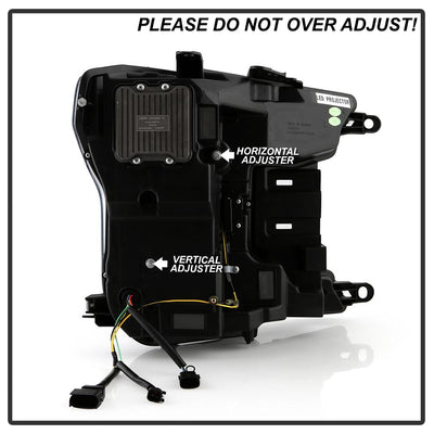 Black High Power LED Module (High Beam And Low Beam) Equipped Headlights <br>18-20 Ford F-150